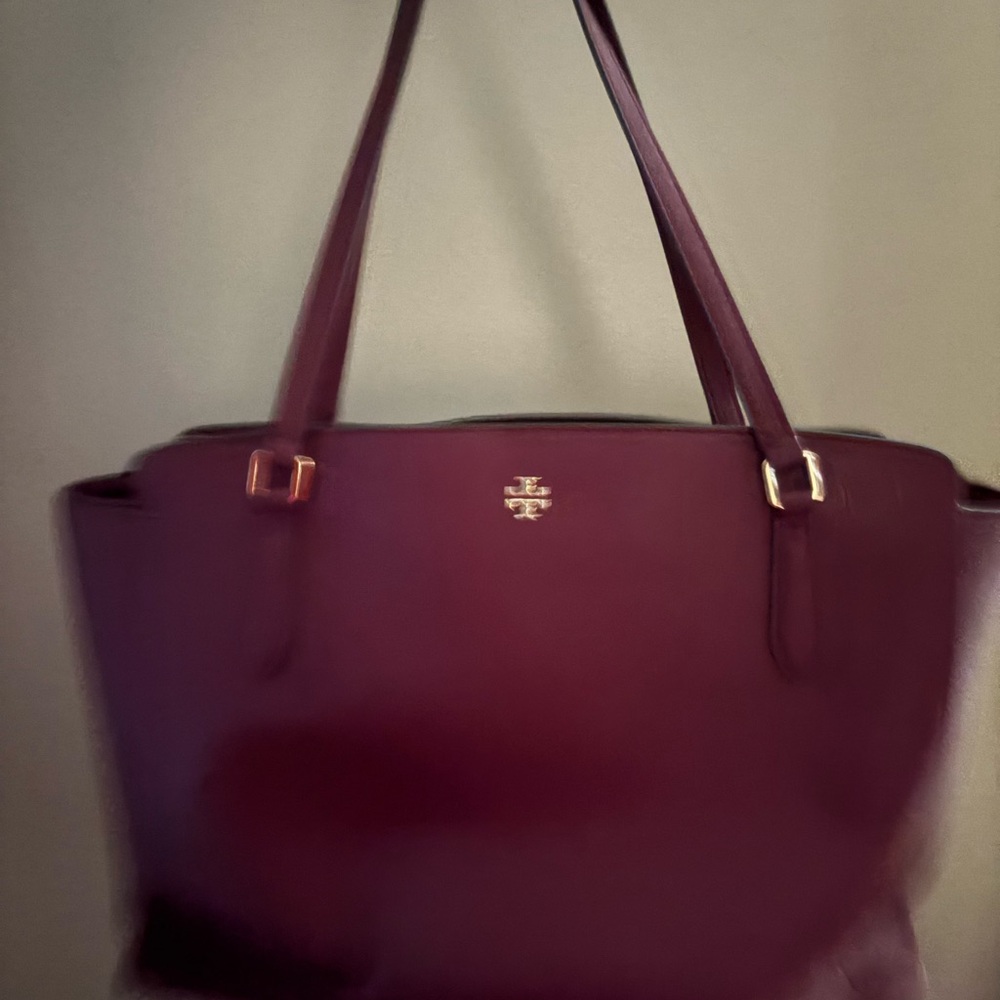 Authentic Tory Burch Deep Burgundy Tote